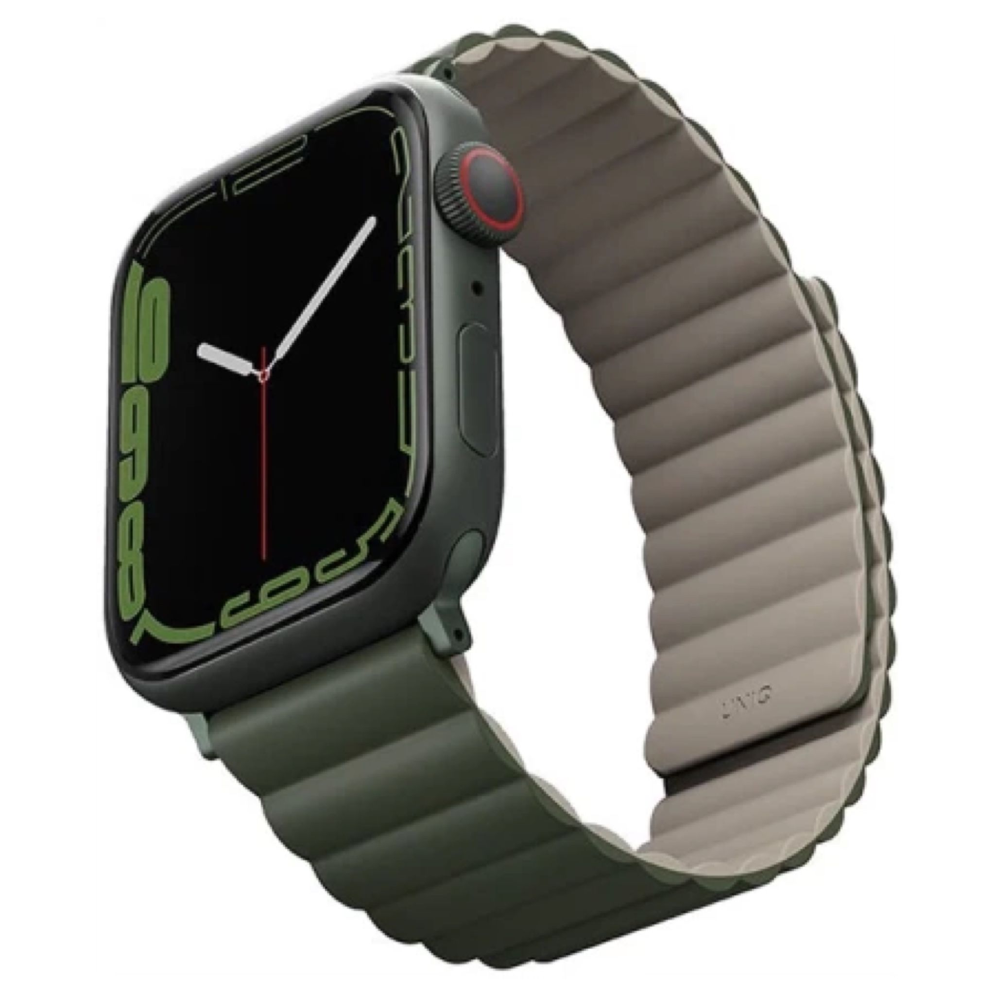 Ремешок Uniq Revix для Apple Watch 49/45/44/42mm, зеленый/серый